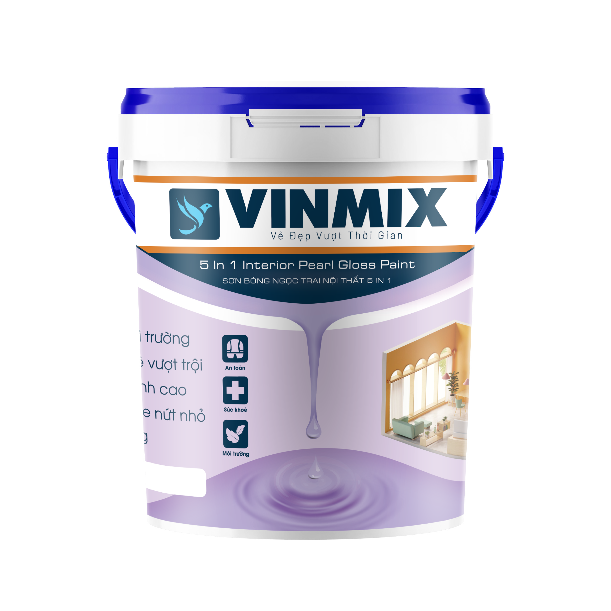 SƠN BÓNG NGỌC TRAI NỘI THẤT CAO CẤP 5 IN 1